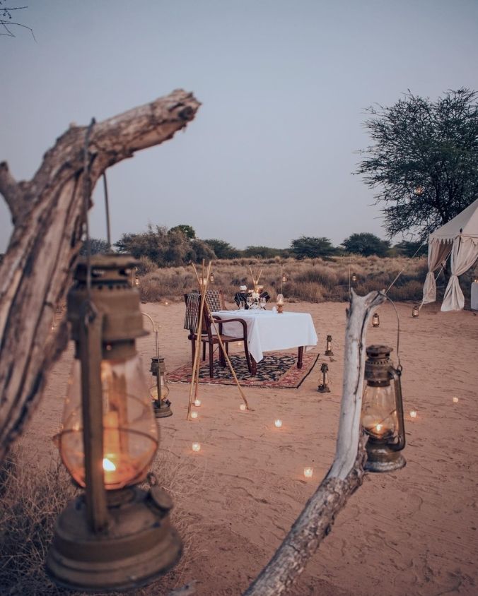 At The Serai, even the chef is cooking outdoors close to guests.