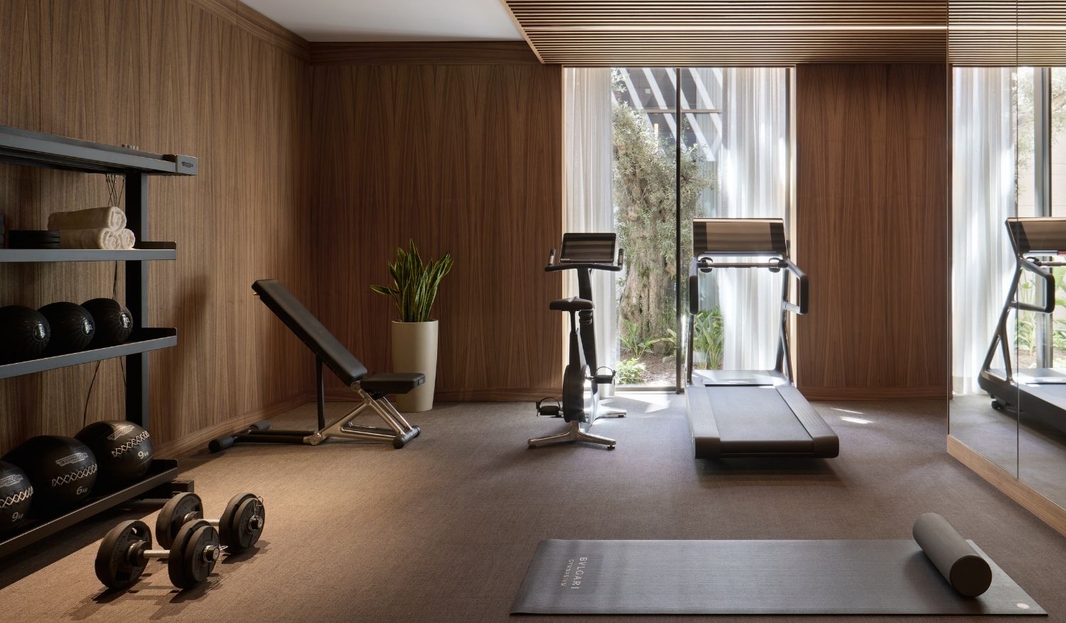 Bodrum Mansion’s gym.