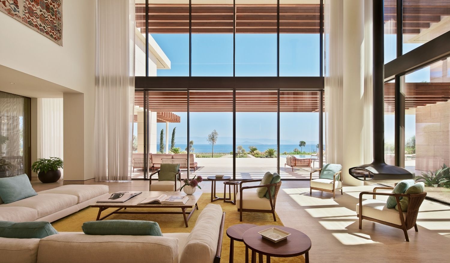 Bodrum Mansion’s living room.