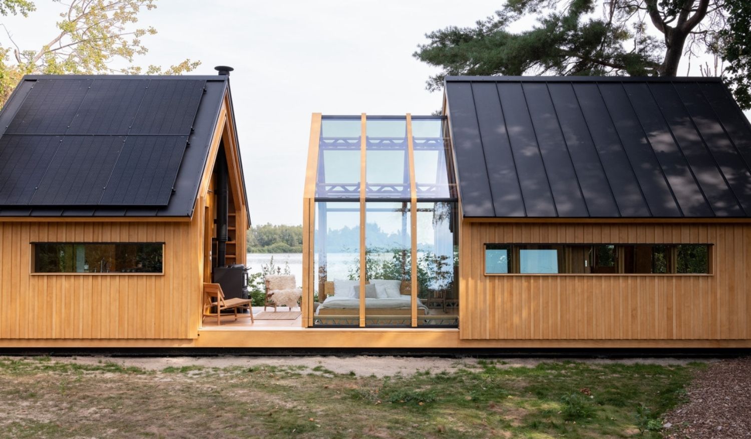 Cabin ANNA features sliding walls and roofs.