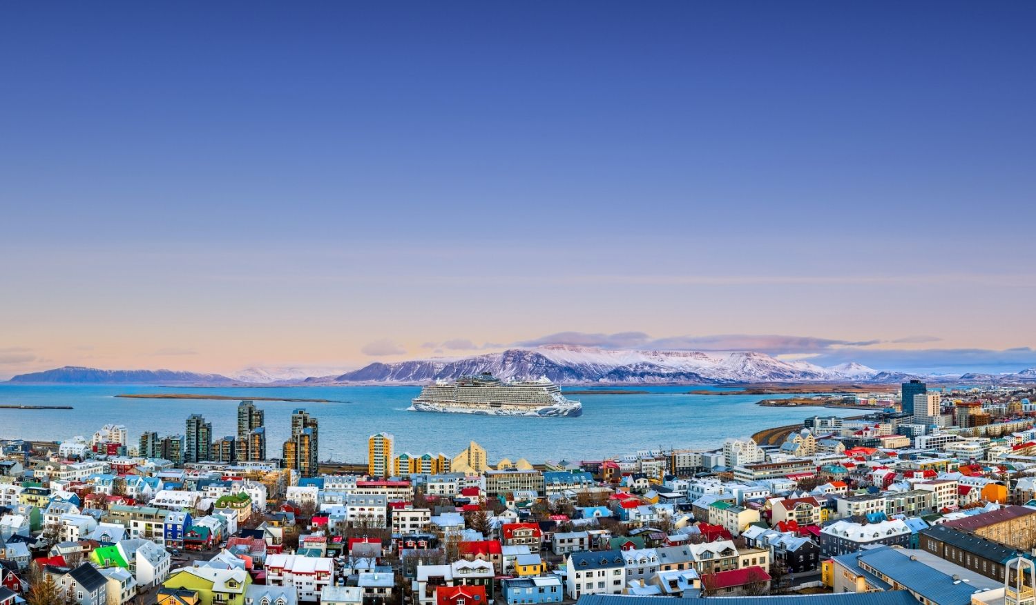 The Norwegian Cruise Line in Reykjavik.