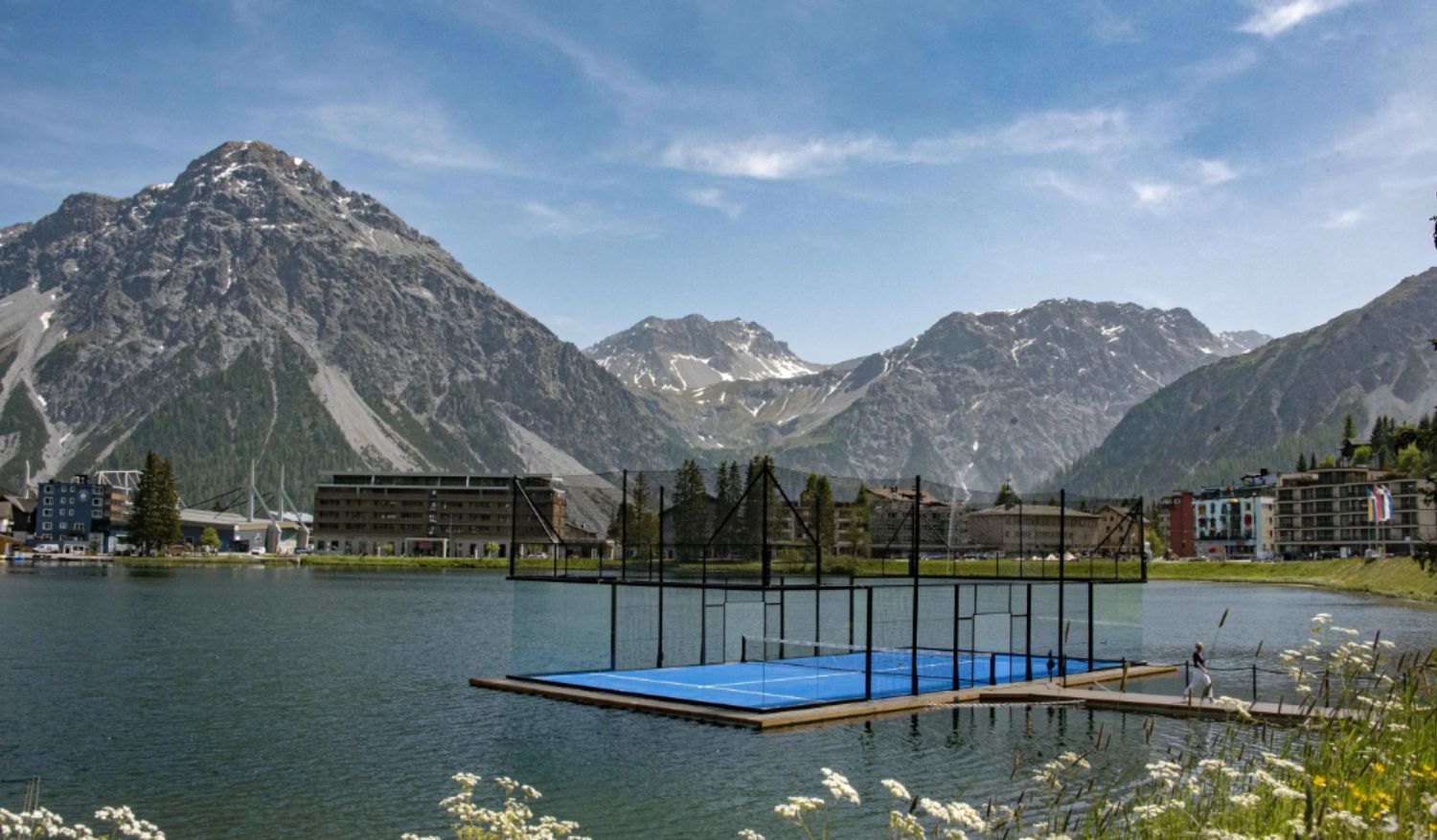 Arosa will be Switzerland’s first floating padel court on Obersee Lake