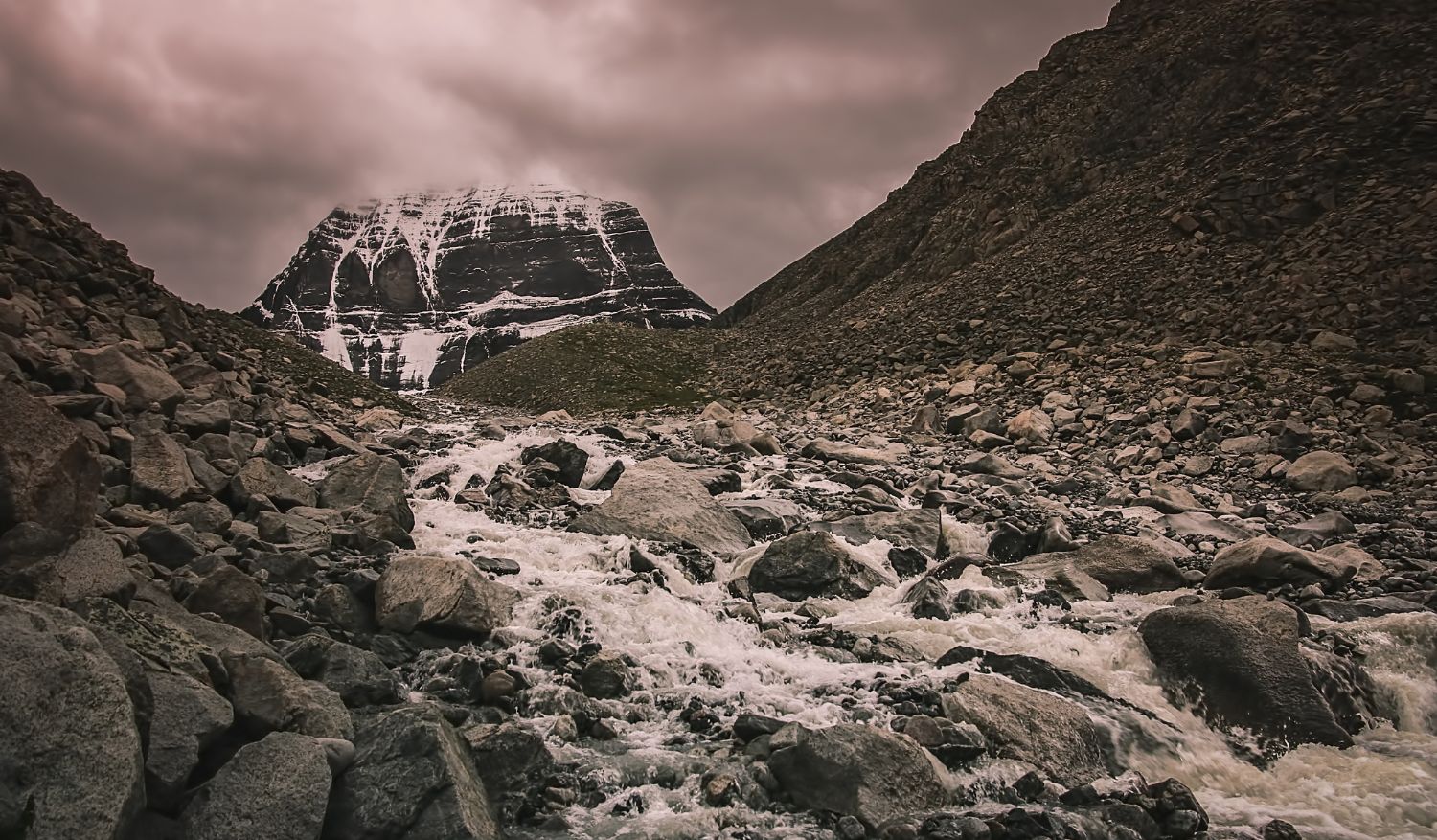Mount Kailash pilgrims circle the mountain on the 52-kilometre kora route as an act of spiritual devotion.