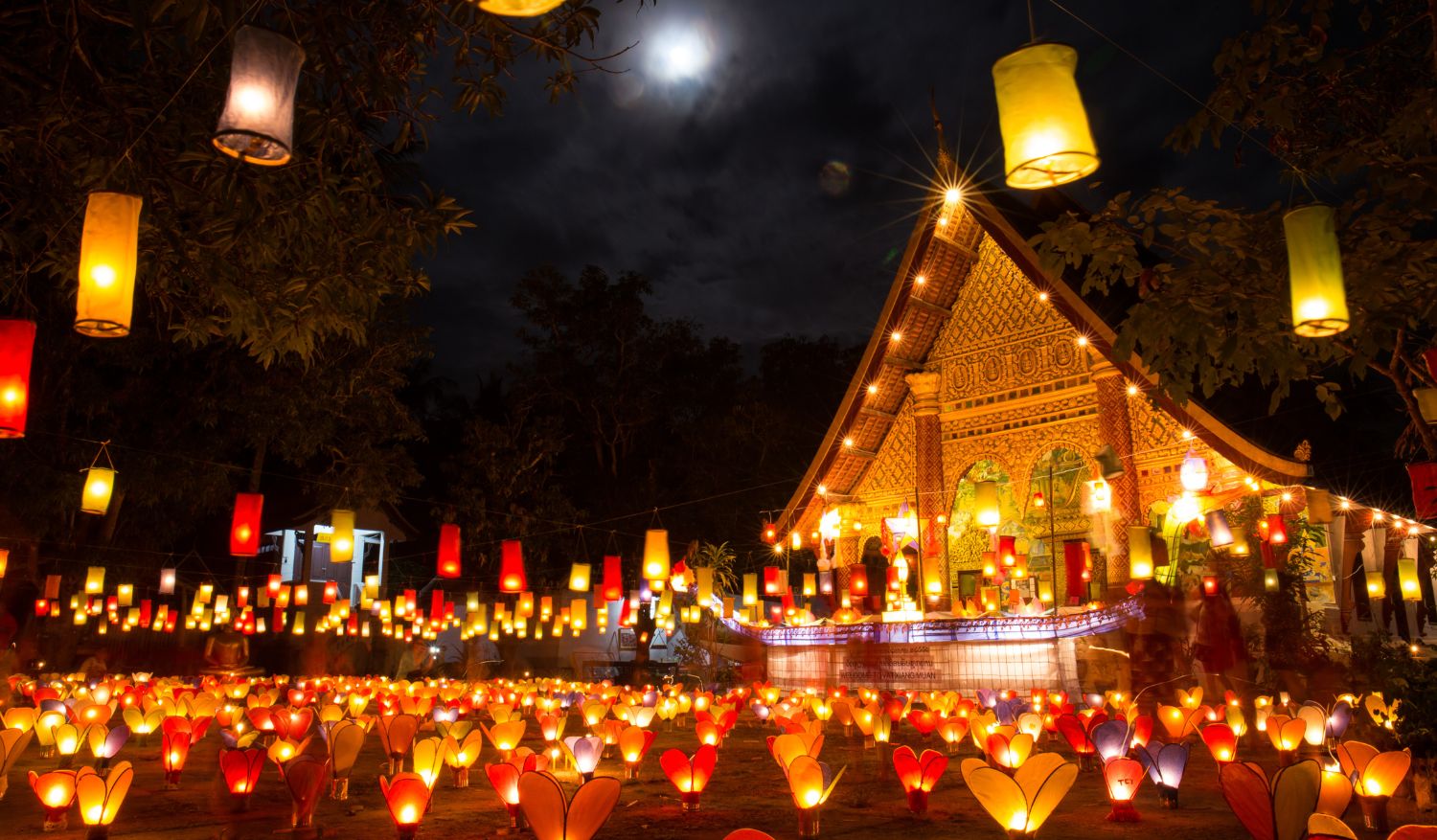 One of the many ancient Buddhist temples in the Town of Luang Prabang, Laos.