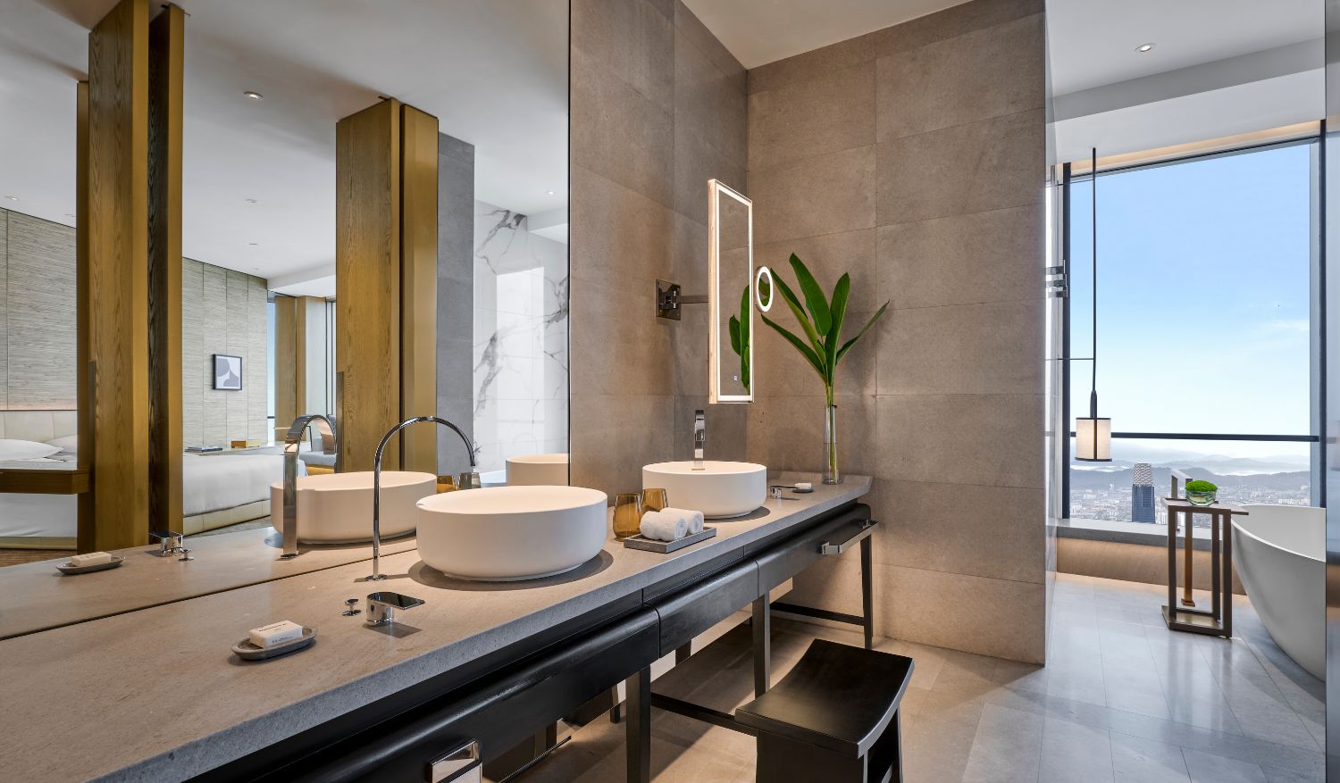 The Deluxe King Room bathroom at Park Hyatt Kuala Lumpur.