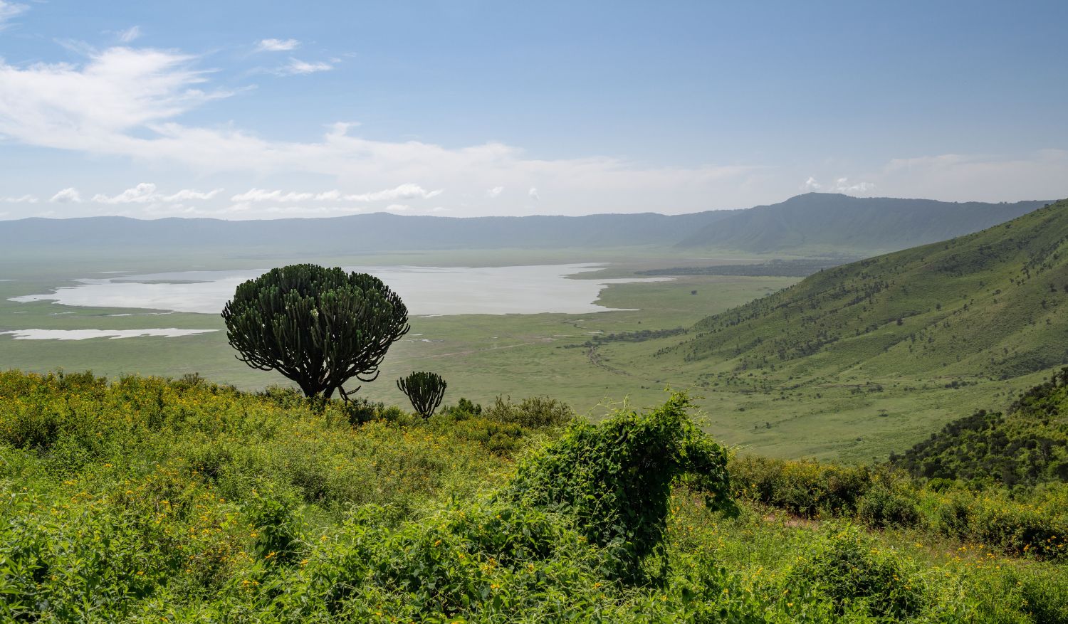 The Ngorongoro Crater is a UNESCO World Heritage Site and a land traditionally inhabited by the Maasai people.