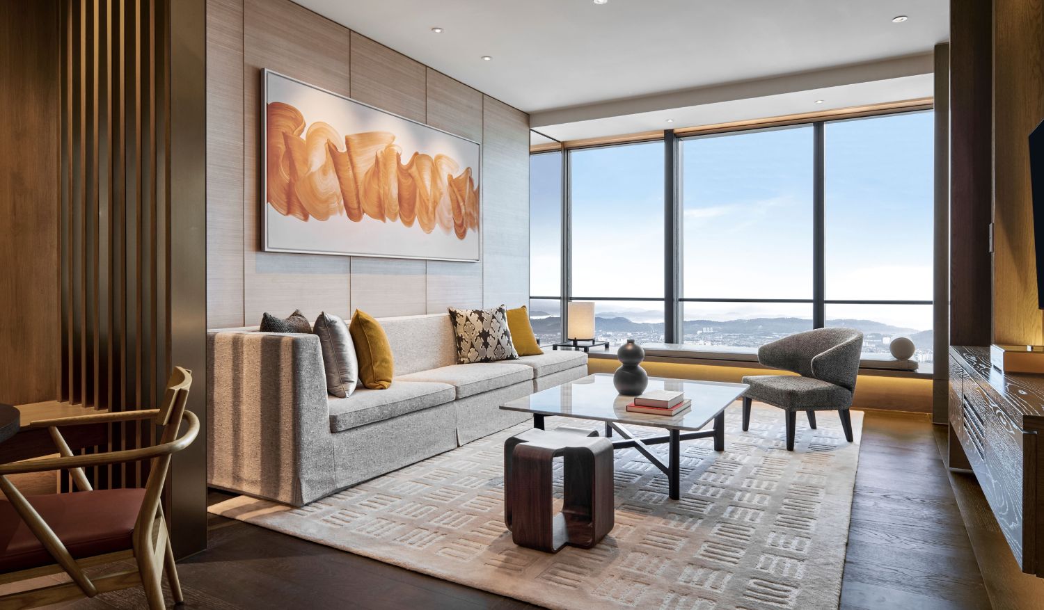 The Park Suite living room at Park Hyatt Kuala Lumpur.