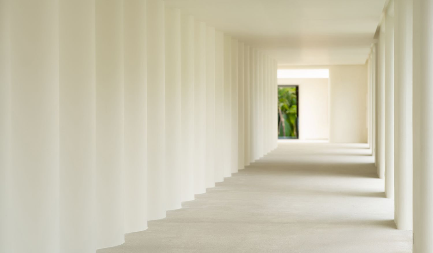 The bold architecture of The Standard, Pattaya Na Jomtien’s hallway.