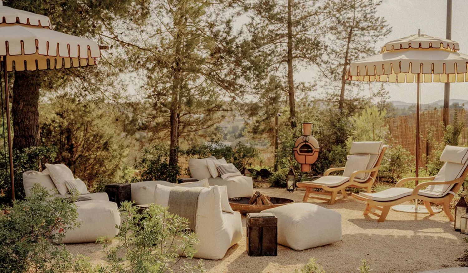 The outdoor areas at Soho Farmhouse Ibiza. (Credit: Harry Crowder)