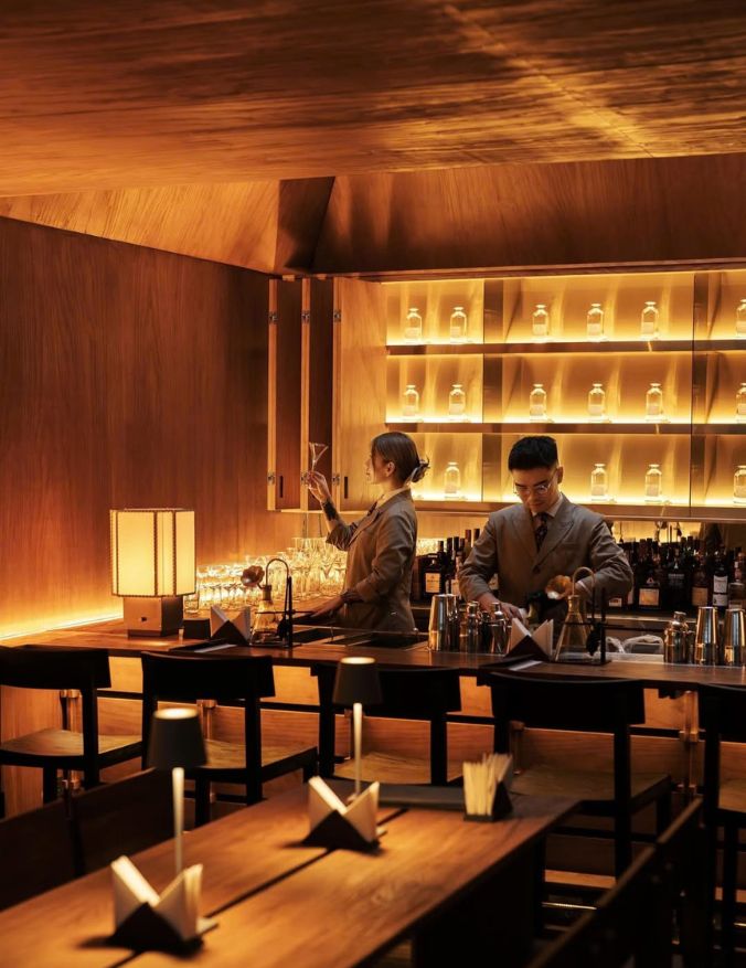 Aptly named, Workshop14 features industrial-chic interiors and moody lighting.