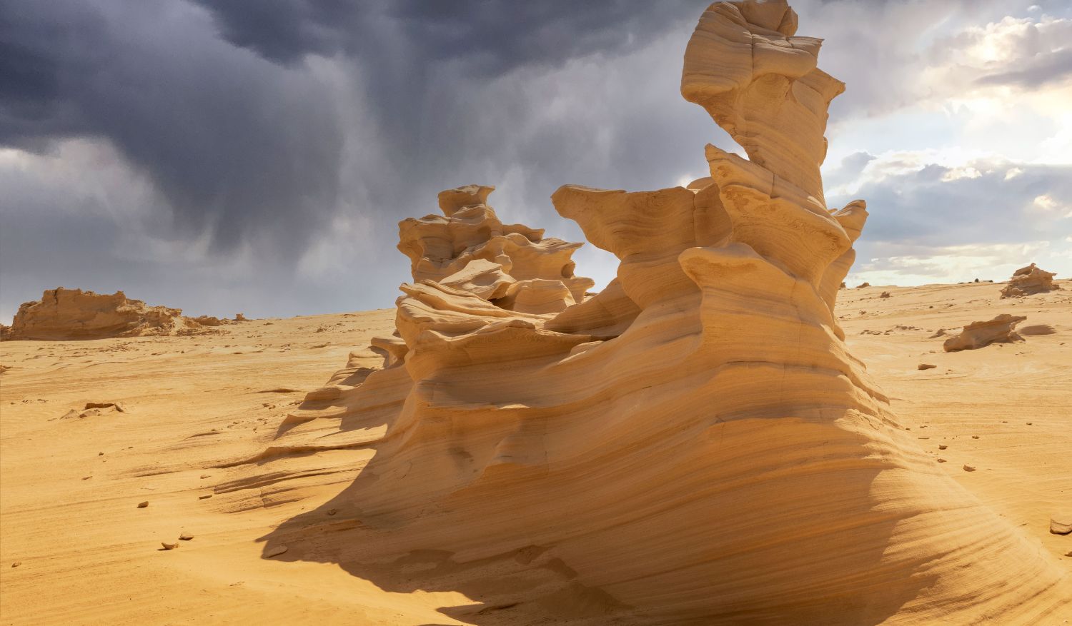 Expect rugged valleys, sweeping dunes, and stark rocky escarpments during your journey.
