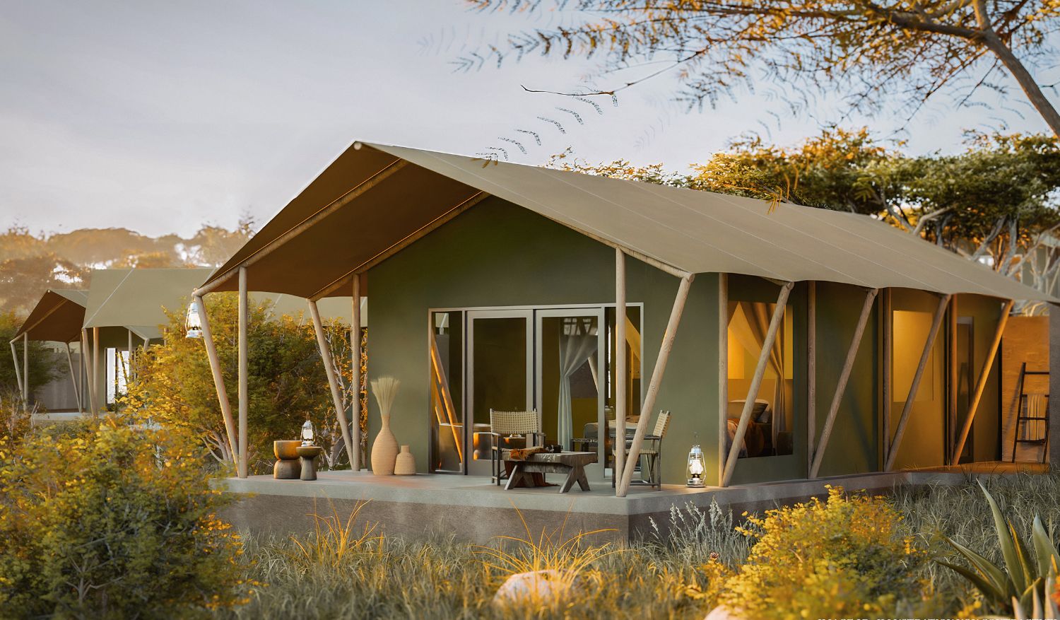 Sustainability will be woven into the resort’s DNA, including at its safari lodges.